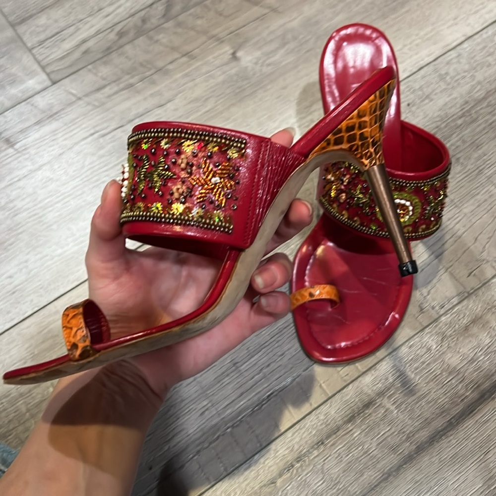 Vintage Beaded Manolo Blahnik Heel - Picture 3 of 9